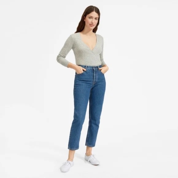 ✨NWT✨ EVERLANE The Cashmere Wrap Sweater in Heather Grey Gray Sz Medium - Picture 5 of 8